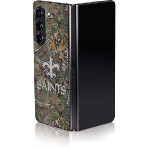 NFL New Orleans Saints Realtree Xtra Green Camo Galaxy Z Fold5 5G Skin